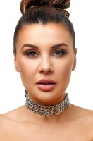 ZADO Ketten-Halsfessel mit 3 Metall-Gliederketten