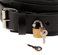 ZADO Halsfessel/Leine aus Leder inklusive Schloss mit Schlüsseln