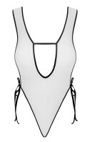 Fantasy by Cottelli Body in Weiß mit schwarzen Kontrasten S-L