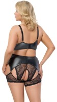 Cottelli CURVES Set mit Soft-BH und Slip ouvert aus weicher elastischer Spitze