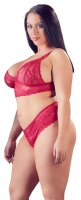 Cottelli CURVES Set aus filigraner roten Spitze