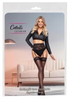 Cottelli LEGWEAR Strümpfe mit breitem Spitzen-Abschluss