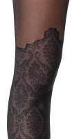 Cottelli LEGWEAR Strumpfhose ouvert mit feiner Spitzenoptik