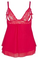 Cottelli CURVES Babydoll rot mit Bindeschleifen