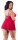 Cottelli CURVES Babydoll rot mit Bindeschleifen
