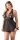Cottelli CURVES Babydoll schwarz mit Bindeschleifen