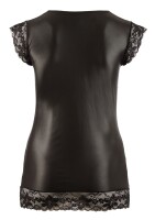 Cottelli CURVES Kleid aus schwarzem Wetlook