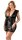 Cottelli CURVES Kleid aus schwarzem Wetlook