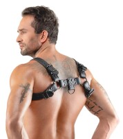 Svenjoyment Brustharness schwarz aus stilvollem Lederimitat