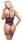 Cottelli LINGERIE Body mit Strapsen und Schenkel-Harnessen