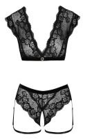 Cottelli LINGERIE Set aus weicher elastischer Blütenspitze