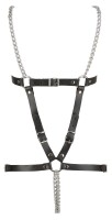 ZADO Harness aus Leder mit stählernen Ringen S-L